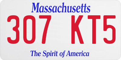 MA license plate 307KT5