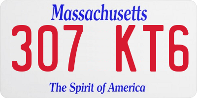MA license plate 307KT6