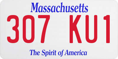 MA license plate 307KU1