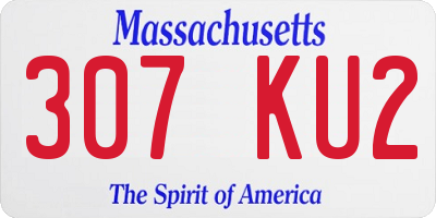 MA license plate 307KU2