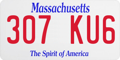 MA license plate 307KU6