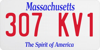 MA license plate 307KV1