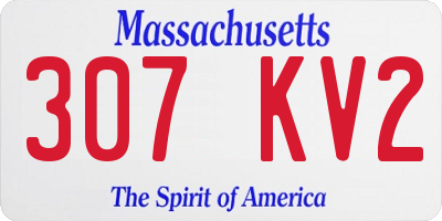 MA license plate 307KV2