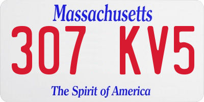 MA license plate 307KV5