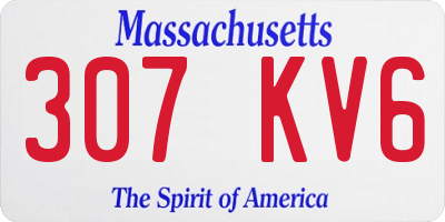 MA license plate 307KV6