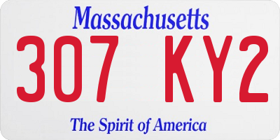 MA license plate 307KY2