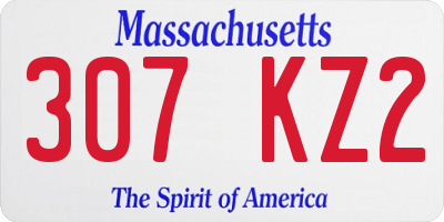 MA license plate 307KZ2