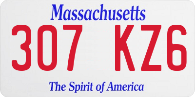 MA license plate 307KZ6