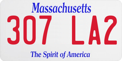MA license plate 307LA2
