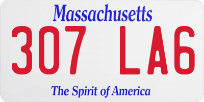MA license plate 307LA6