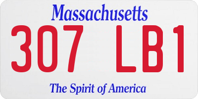 MA license plate 307LB1