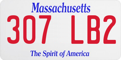 MA license plate 307LB2