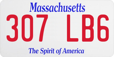 MA license plate 307LB6