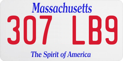 MA license plate 307LB9