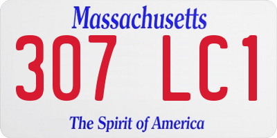 MA license plate 307LC1