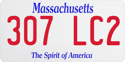 MA license plate 307LC2