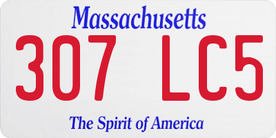 MA license plate 307LC5
