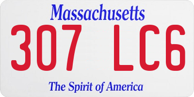 MA license plate 307LC6