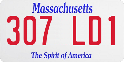 MA license plate 307LD1
