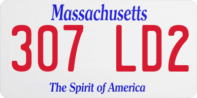 MA license plate 307LD2