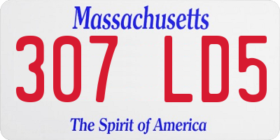 MA license plate 307LD5