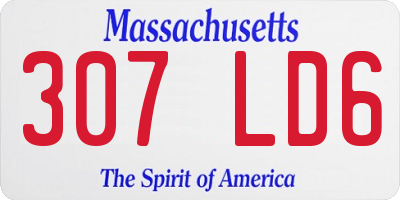 MA license plate 307LD6