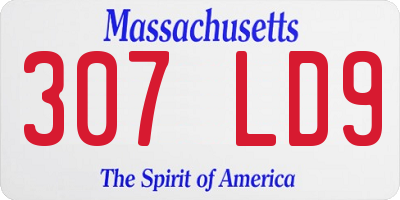 MA license plate 307LD9