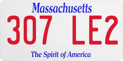 MA license plate 307LE2