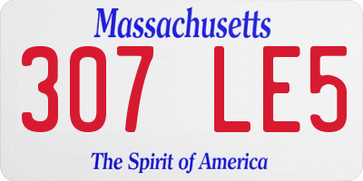 MA license plate 307LE5