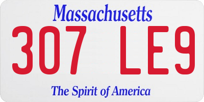 MA license plate 307LE9