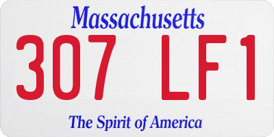 MA license plate 307LF1