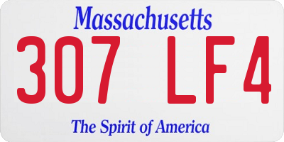 MA license plate 307LF4