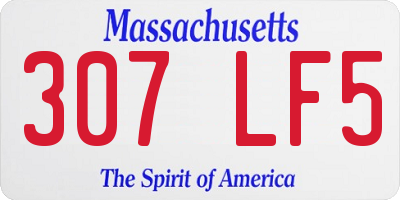 MA license plate 307LF5