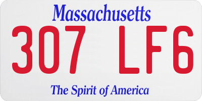 MA license plate 307LF6