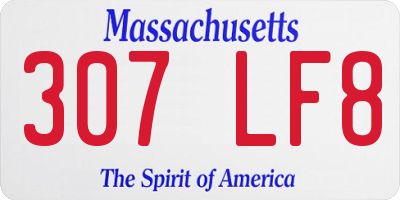 MA license plate 307LF8