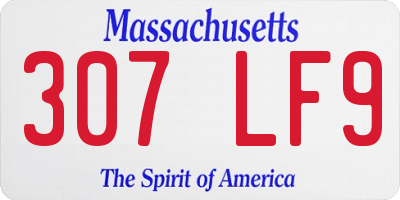 MA license plate 307LF9