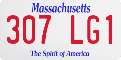 MA license plate 307LG1