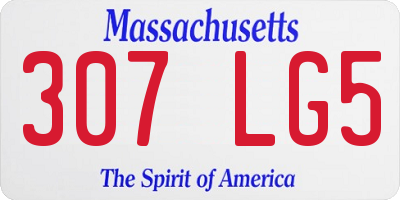 MA license plate 307LG5