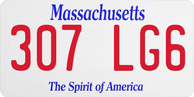 MA license plate 307LG6