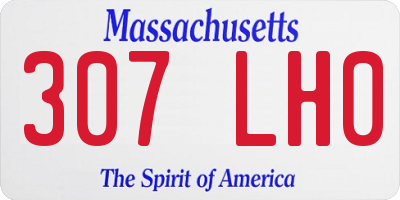 MA license plate 307LH0