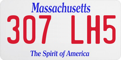 MA license plate 307LH5