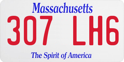 MA license plate 307LH6