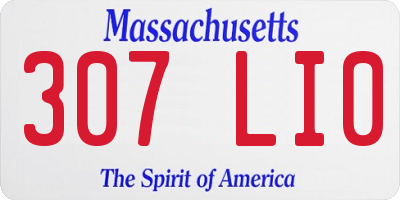MA license plate 307LI0