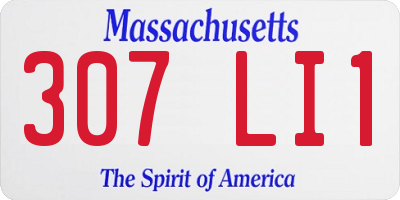 MA license plate 307LI1