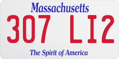 MA license plate 307LI2