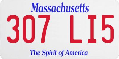 MA license plate 307LI5