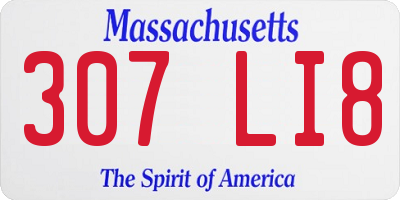 MA license plate 307LI8