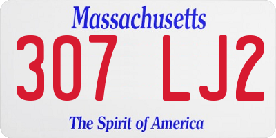 MA license plate 307LJ2