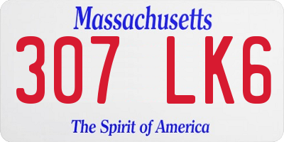 MA license plate 307LK6
