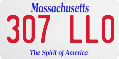 MA license plate 307LL0